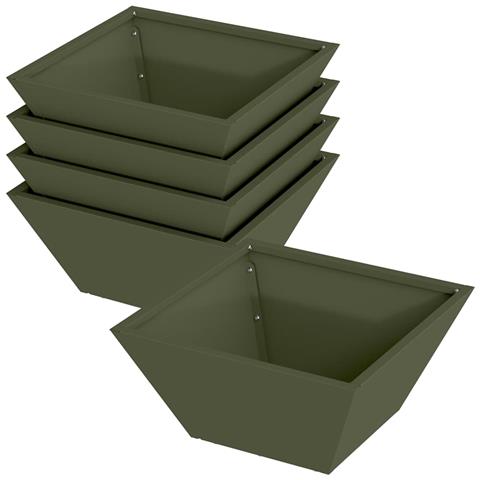 Vaso a Ciotola da Giardino 5 pcs Oliver verde 35 x 35 x 15 cm - Foto 1