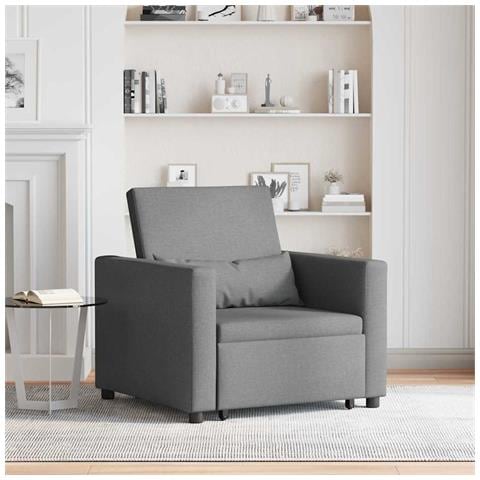 Divano Letto Singolo Grigio scuro 90 x 165 x 87 cm Tessuto - Foto 2