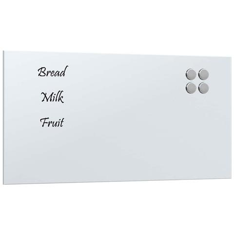 Lavagna Magnetica a Parete Bianca 60x30 cm Vetro Temperato - Foto 1