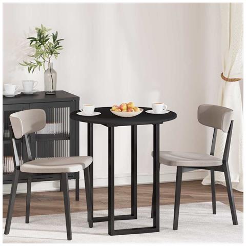 Piano del tavolo Nero 70 x 70 x 1.5 cm Legno multistrato - Foto 2