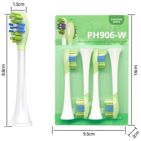 Testine Di Ricambio Per Spazzolino Elettrico Sonico - Confezione Da 8, Compatibili Con Philips Sonicare Hx369 Series Green - Foto 2
