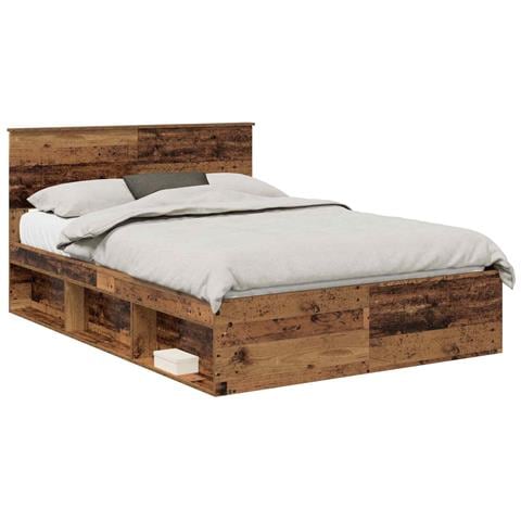 Struttura del letto Legno vecchio 140 x 190 cm Pino massello - Foto 1