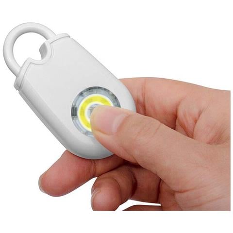 Allarme Di Sicurezza Personale A Led Ultra Luminoso - Allarme Di Emergenza Da 125 Db Con Portachiavi White - Foto 2