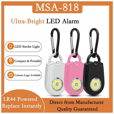 Allarme Di Sicurezza Personale A Led Ultra Luminoso - Allarme Di Emergenza Da 125 Db Con Portachiavi White - Foto 3