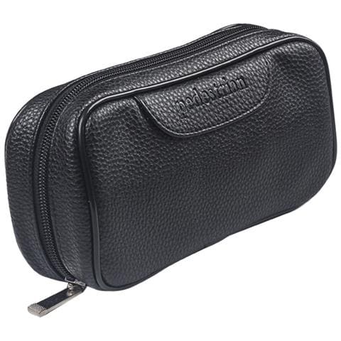 Custodia Portatile In Pelle Per Pipe - Contiene 2 Pipe E Accessori Black - Foto 1