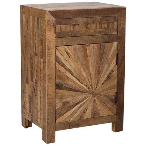 Tavolino Da Ingresso In Legno Naturale 56x41x84 - Foto 1