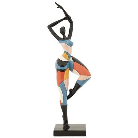 Scultura Donnina Dance Rubic B In Resina Multicolore - Foto 1