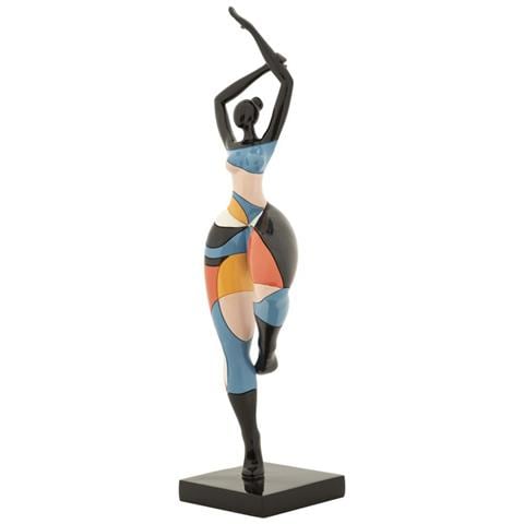 Scultura Donnina Dance Rubic B In Resina Multicolore - Foto 2