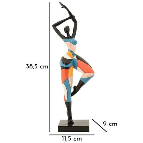 Scultura Donnina Dance Rubic B In Resina Multicolore - Foto 7