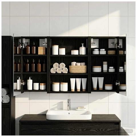 Set di Armadi da Bagno con lo scaffale 3 pcs 100 x 10,5 x 50 cm - Foto 2