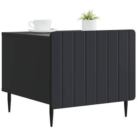 Tavolino da salotto Nero 49 x 50 x 42 cm Legno ingegnerizzato - Foto 2