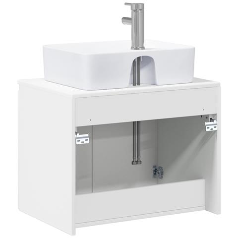 Set di mobili per il bagno Bianco Lucido Legno ingegnerizzato - Foto 2