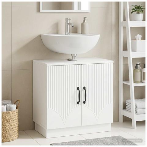 Armadio per Lavabo da Bagno HOORN Bianco Lucido - Foto 2