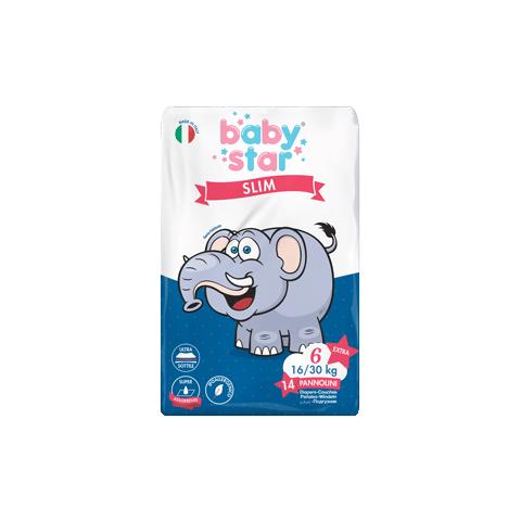Pannolini Babystar Slim 16/30KG Taglia 6 Extra Large 14 Pezzi - Foto 1