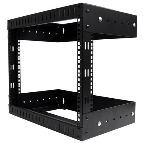 Rack 8U a giorno per montaggio attrezzature a parete - Profondità regolabile - Foto 1