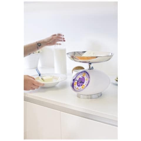 Tix Bianco Superficie piana Ovale Bilancia da cucina meccanica - Foto 5