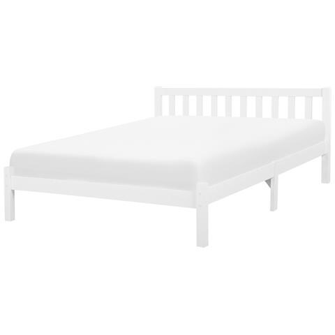 Letto A Doghe In Legno Colore Bianco 180 X 200 Cm Florac - Foto 26