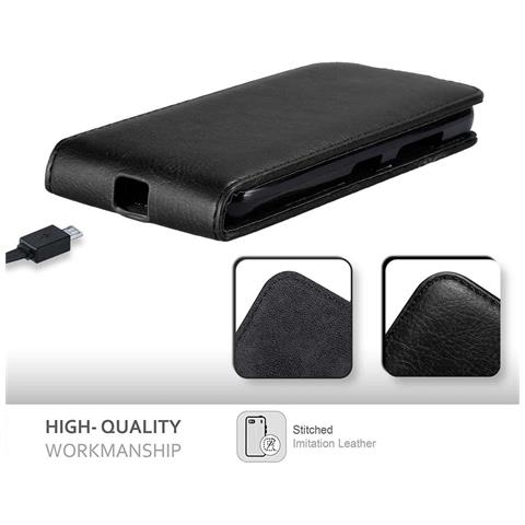 Custodia Compatibile Con Nokia Lumia 550 In Nero Di Notte - Coperchio Protettivo In Design Flip Con Chiusura Magnetica - Foto 8