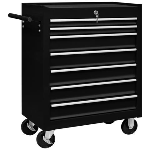 Carrello Portautensili Con 7 Cassetti Per Officina Nero - Foto 1