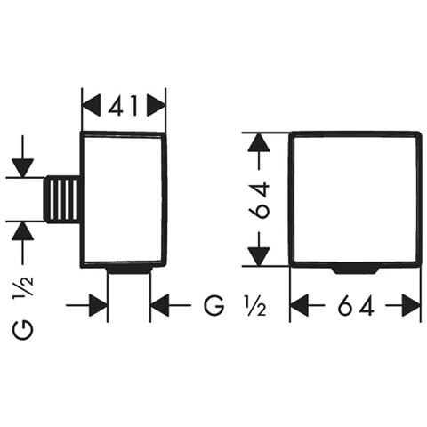 Fixfit Square Uscita A Muro Con Valvola Antiriflusso Nero Opaco | 26455670 - Foto 2