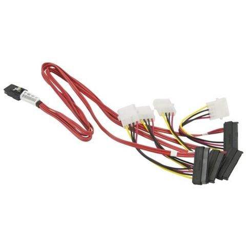 CBL-0309L, MiniSAS, 4x SAS / SATA, Rosso - Foto 1