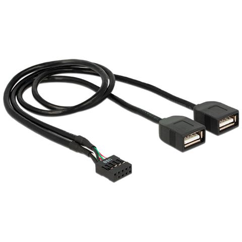 83823 0.4m 2 x USB A Nero cavo USB - Foto 2