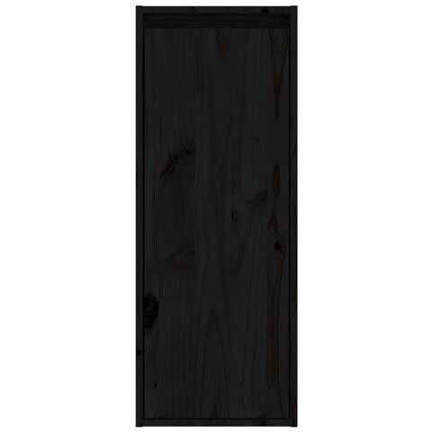 Pensili 2 Pz Neri 30x30x80 Cm In Legno Massello Di Pino - Foto 2