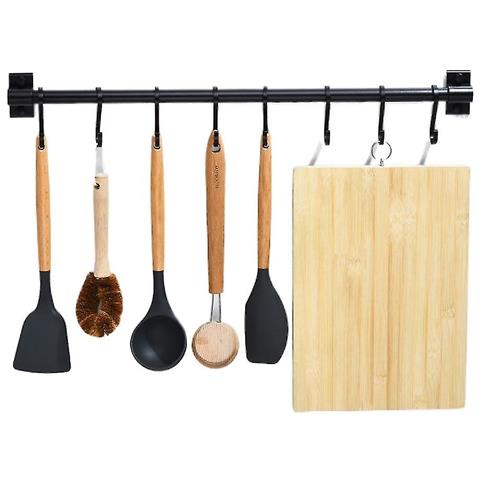 SLD Cancellatura Da Cucina Nera Da 50 Cm A Parete Montata A Parete Porta Striscia Da Cucina In Alluminio Barra Dispensa In Alluminio