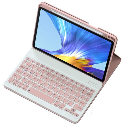 YHFZR Custodia Tastiera per Honor Pad X8a 11 Pollici, [QWERTY Layout] 7 Colori Retroilluminati Ultra Sottile PU Custodia Cover Tastiera Rimovibile per