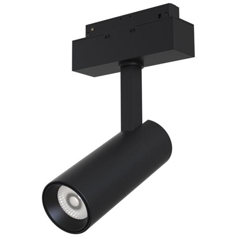 Faretto Focus Led Per Binario Moderno Alluminio Nero Luce Calda 10w - Foto 1