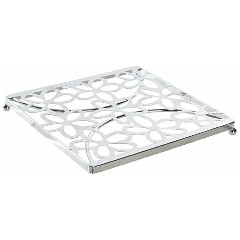 Sottopentola Dkd Home Decor 18 X 18 X 1,5 Cm Argentato Metallo - Foto 1