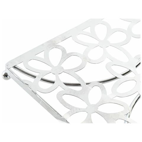 Sottopentola Dkd Home Decor 18 X 18 X 1,5 Cm Argentato Metallo - Foto 2