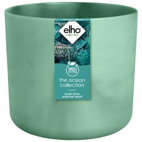 Vaso Ø 22 Cm Verde Plastica Rotondo Moderno - Foto 1