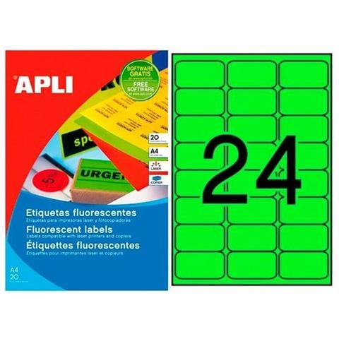 Adesivi /etichette Apli 64 X 33,9 Mm Verde A4 20 Foglie - Foto 2