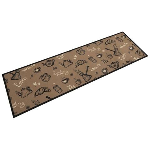 Tappeto Da Cucina Lavabile Marrone Mattutino 45x150 Cm Velluto - Foto 1
