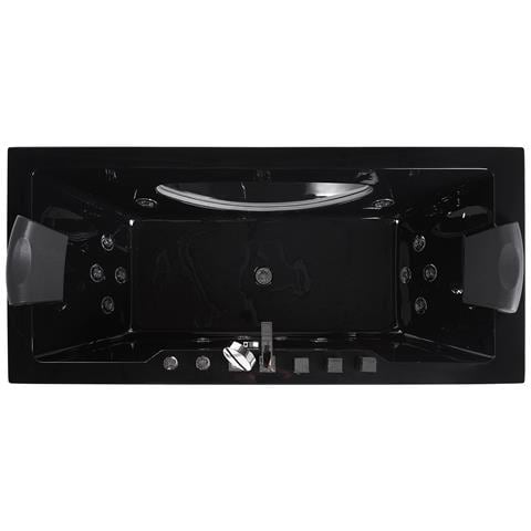 Vasca Idromassaggio Angolare Con Led Hawes 170 X 80 Cm Nero - Foto 2