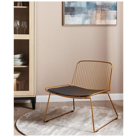 Sedia Metallo Oro Snorum - Foto 1