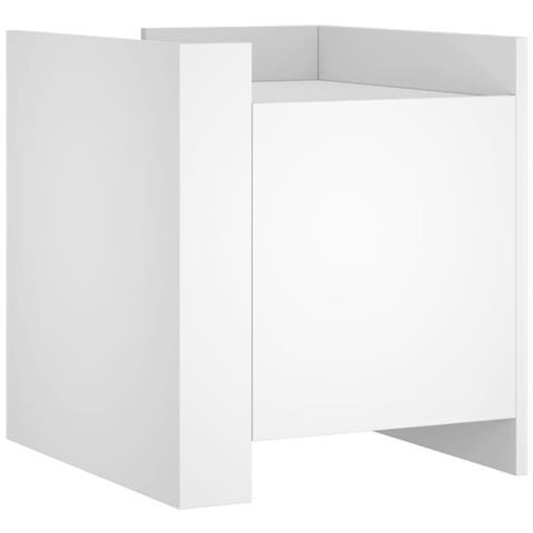Comodino Bianco 45x50x50 Cm In Truciolato - Foto 2