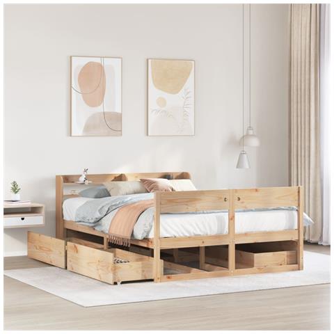 Letto Senza Materasso 120x190 Cm In Legno Massello Di Pino - Foto 1