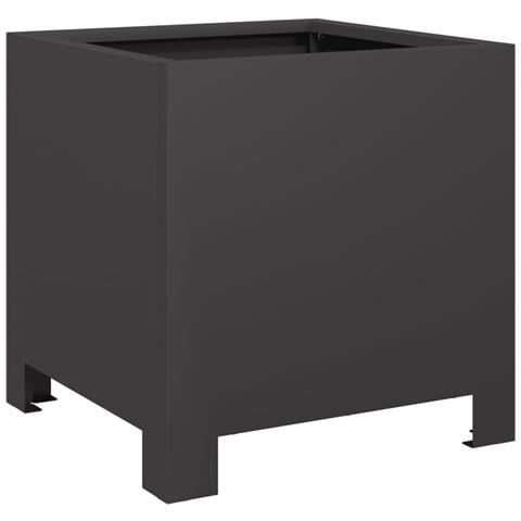 Fioriera Da Giardino Nera 30x30x30 Cm In Acciaio - Foto 1