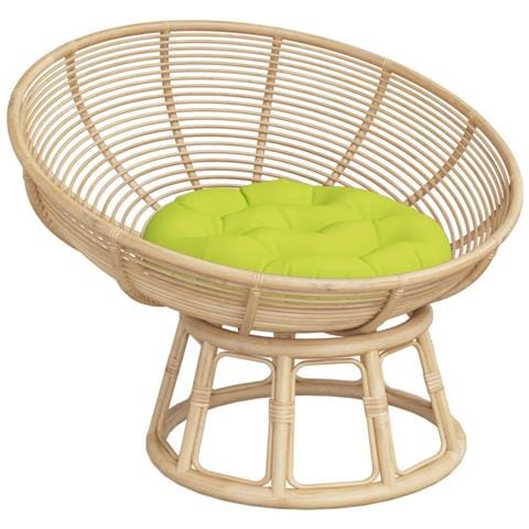 Cuscino Rotondo Verde Chiaro 60x11 Cm In Tessuto Oxford - Foto 3