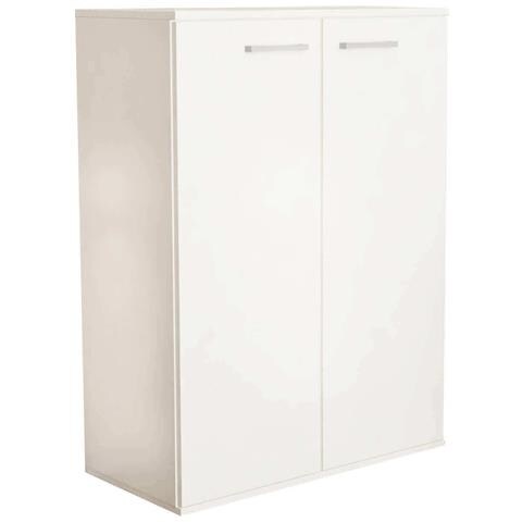 Mobiletto Da Interno A 2 Ante In Nobilitato Bilaminato Bianco Linea Classic - White - Foto 1