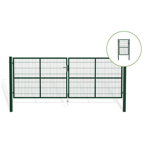Cancello In Rete 4m H.140cm Razo + Cancello 1m Razo H.140cm Verde - Foto 1