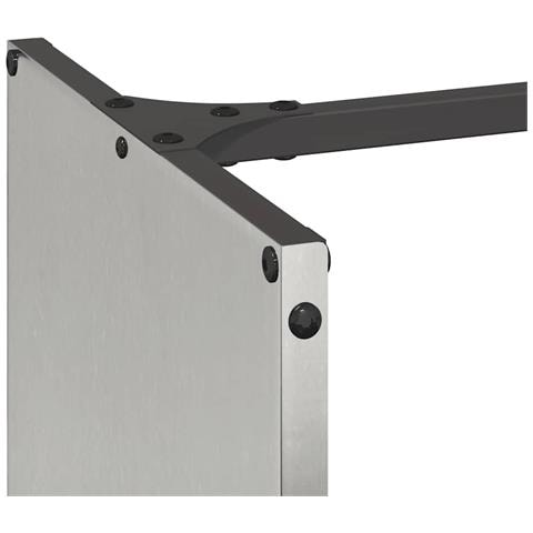 Rastrelliera per Legna da Ardere 40x30x80 cm in Acciaio Inox - Foto 2