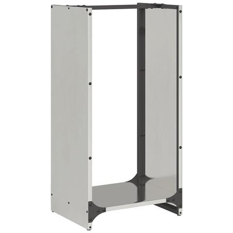 Rastrelliera per Legna da Ardere 40x30x80 cm in Acciaio Inox - Foto 1