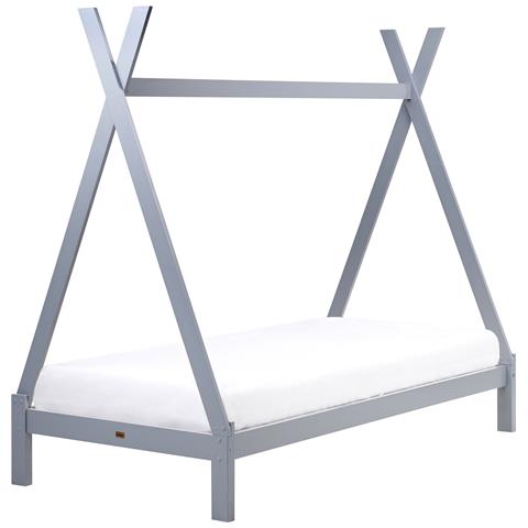 Letto Per Bambini Tenda Tipi Legno Di Pino Devay 90 X 200 Cm Grigio - Foto 2
