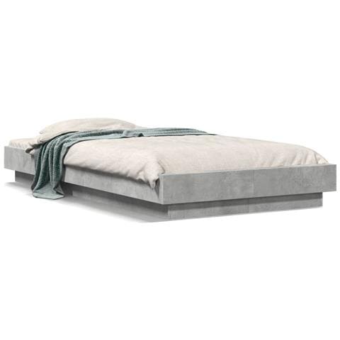 Giroletto Luci Led Grigio Cemento 90x200cm In Legno Multistrato - Foto 2