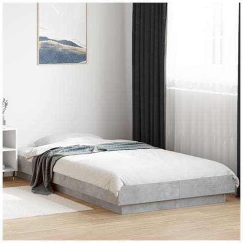 Giroletto Luci Led Grigio Cemento 90x200cm In Legno Multistrato - Foto 1