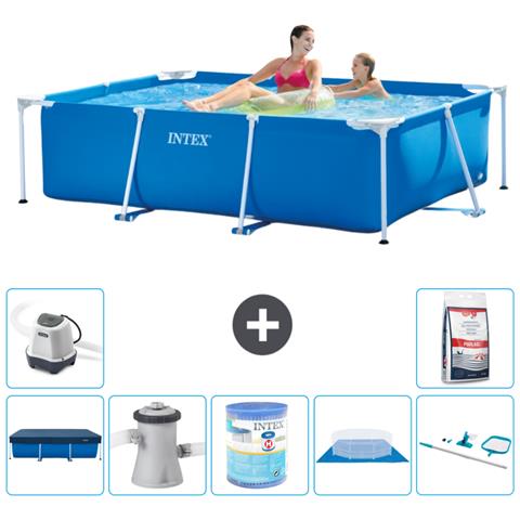 Piscina Fuori Terra - Rettangolo - 220x150x60 Cm - Blu - Include Accessori Coordinati A29 - Foto 1