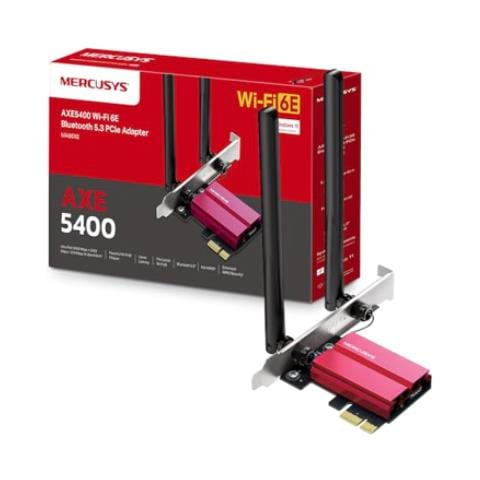MA86XE V2 PCIe Adattatore AXE5400Mbps Wi Fi 6E Bluetooth 5.3, Chipset Intel 6E, WPA3, MU MIMO, OFDMA, Scheda WiFi PC Fisso, Velocità Tri Band, Supporta Windows 10, 11 - Foto 1